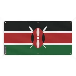 New Kenya Flaggbana - PIXELFORMA - 120x240cm - Hållbar polyester - 6 förstärkta öglor Flaggor & Vindstrutar