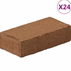 Sale Kokosfiberblock för växter - 24 st | Vikt: 15,6 kg | Ekologisk & naturlig odling Jord & Sand
