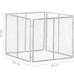 Kompost i galvaniserat järn - Optimal nedbrytning av trädgårdsavfall | Storlek: 85x85x70 cm