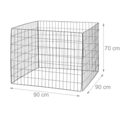 Discount Kompostbehållarset, Stål, 70x90x90 cm, Svart Kompostering