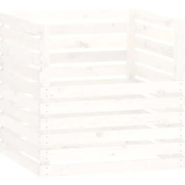 Kompostlåda vit 80x80x78 cm massiv furu - Kompost - Kompostlåda - Home & Living