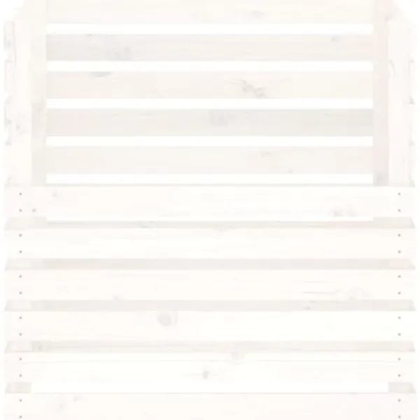 Kompostlåda vit 80x80x78 cm massiv furu - Kompost - Kompostlåda - Home & Living