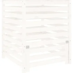 Hot Kompostlåda vit 82,5x82,5x99,5 cm massiv furu Kompostering