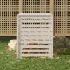 vidaXL Kompostlåda vit 82,5x82,5x99,5 cm massiv furu