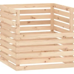 vidaXL Kompostlåda 80x80x78 cm massiv furu