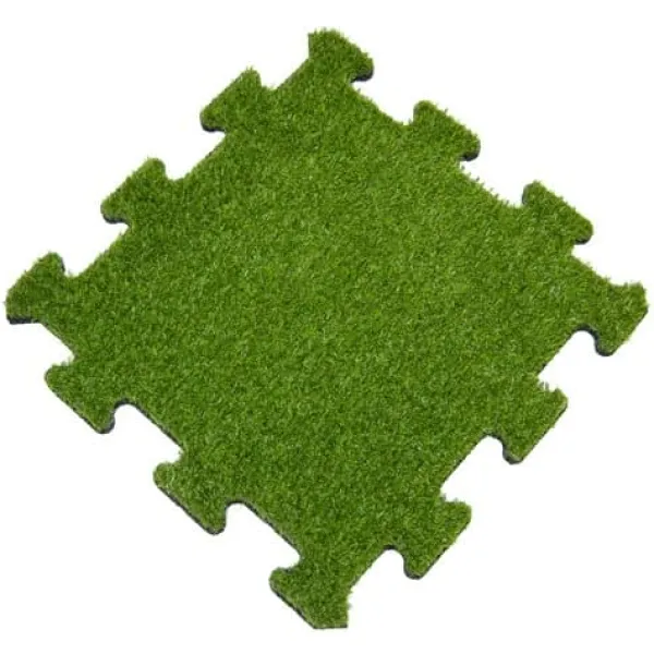 Sale Konstgräs gummiplatta 30mm - Puzzle System mittpunkt Trädgårdsprydnader