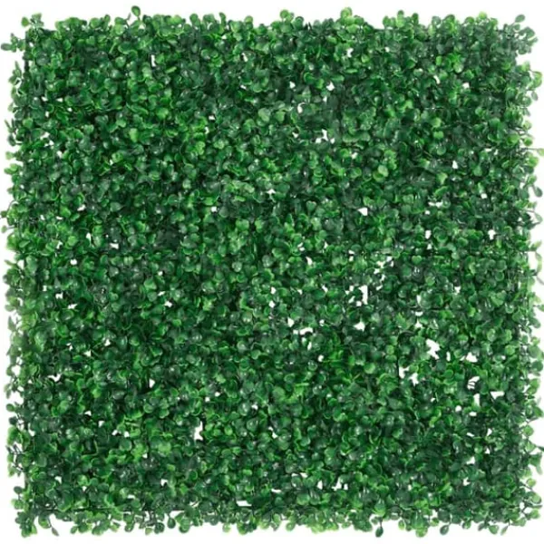 vidaXL Konstväxt växtvägg 24 st grön 50x50 cm
