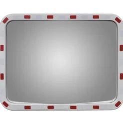 Hot Konvex trafikspegel PC-Plast 60 x 80 cm med reflexer Säkerhetsspeglar