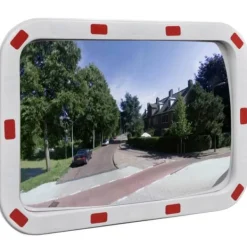Discount Konvex trafikspegel PC-Plast 40 x 60 cm med reflexer Säkerhetsspeglar