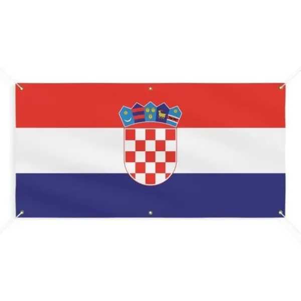Best Kroatien flaggbanner 6 öljetter 130x260cm i polyester Flaggor & Vindstrutar