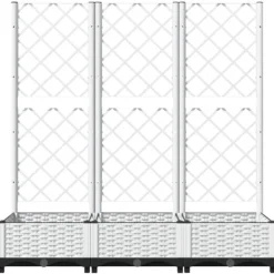 Krukor & odlingslådor - Living Odlingslåda med spaljé vit 120x40x121,5 cm PP