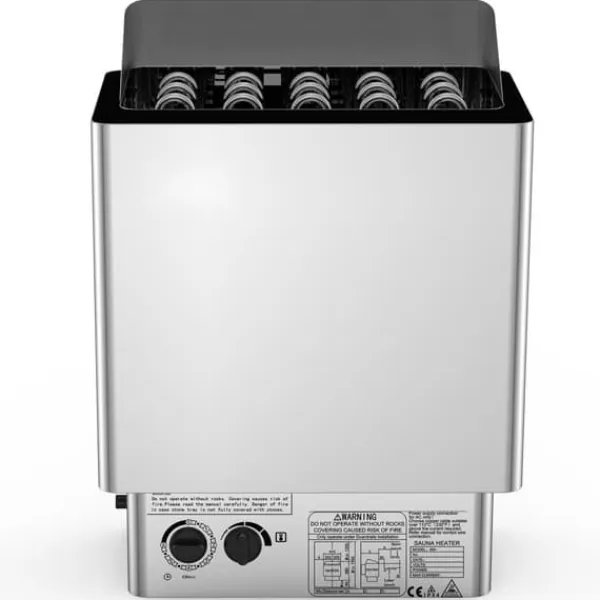 New 9KW Bastuvärmare 380V-415V Våt&Torr Elektrisk med inbyggd kontrollenhet i rostfritt stål. Bastu