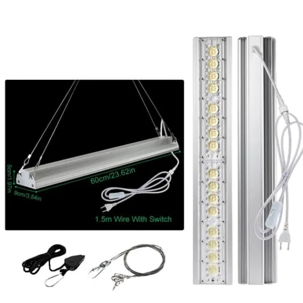 LED Växtlampa, Full Spektrum, Vattentålig,80W, EU