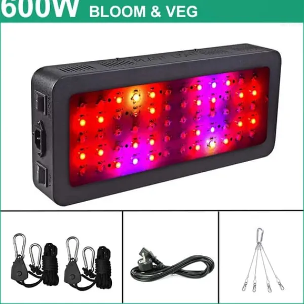 Hot LED Växtlampa, Fullspektrum, Inomhusodlingslampa, 600W B Kit För Växt- & Örtplantering