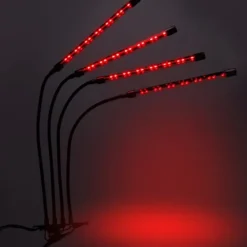 LED-växtlampa 80 dioder TIMER 25 W hemmaodling utan nätadapter Kit För Växt- & Örtplantering