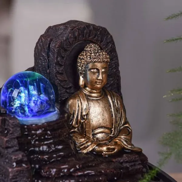 Hot Liten hartsfontän inomhus med Theravada Buddha LED Fontäner & Dammar