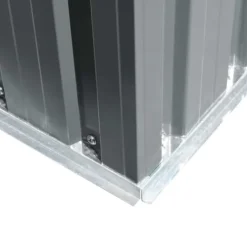 New Metallträdgårdsbod för förvaring - Galvaniserad konstruktion | Färg: Grå | Storlek: Standard Skjul, Garage & Carports