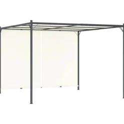 Hot Mångsidig pergola med justerbart tak - Utomhusmöbel | Färg: Gräddvit | Storlek: 3x3 m Valvbågar, Spaljéer, Bersåer & Pergolor
