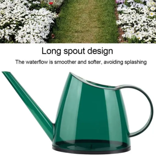 Modern otäckt trädgårdsblomspruta med lång pip, godisfärgad vattenkanna 1,2 l (grön)