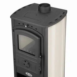 Clearance Modern vedspis - gjutjärns kokplatta - 10 kW effekt - upp till 100 m² Vedeldade Kaminer
