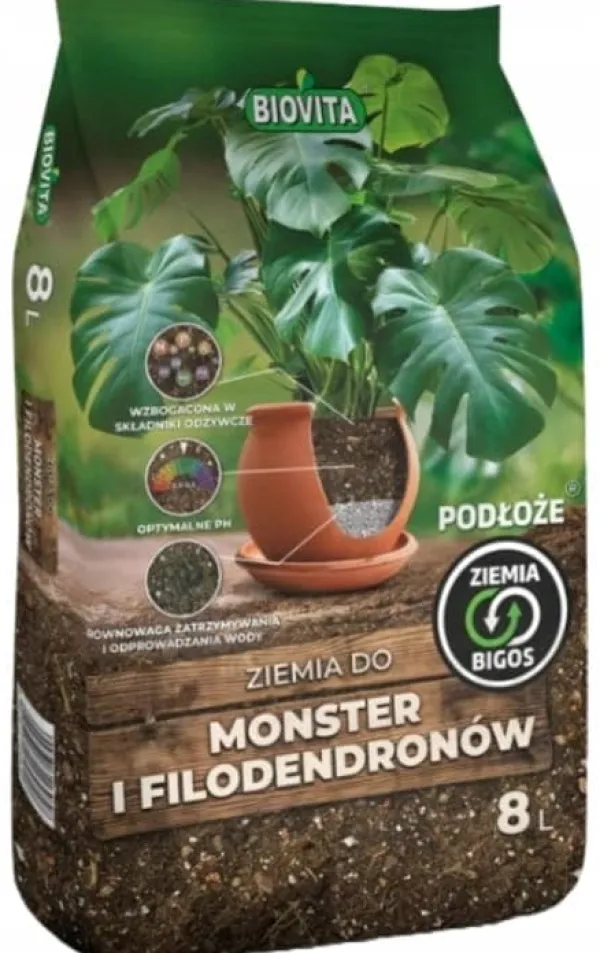 Clearance Monstera och Philodendron Jord Bigos 8L Professionellt Substrat Jord & Sand
