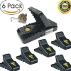 Outlet Mouse Trap 6-pack Musfällor för att döda möss, snabbt och oändligt återanvändbart genom att lägga bete eller annan mat Skadedjursfällor