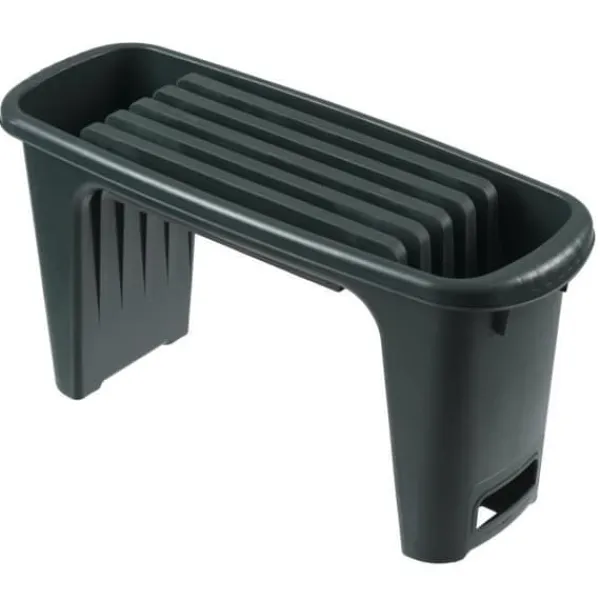 New NATUR HDPE knäpall - 2 positioner: sittande och knäande - H 34 x 65,5 x 25 cm - Grön Stöd Med Hjul, Säten & Knäskydd För Trädgårdsskötsel