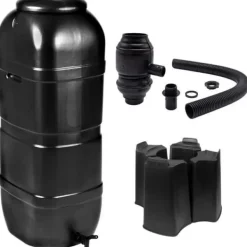NATURE Vattenuppsamlingssats - 100 liter - Kolumnform - Anti-UV-behandlad - Tillverkad i Europa - Svart