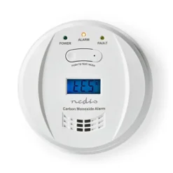 Online Nedis Kolmonoxid Alarm | Batteridriven | Batterilängd upp till: 5 år | Med paus knapp | Med testknapp | 85 dB | Vit Rök- & Koloxiddetektorer