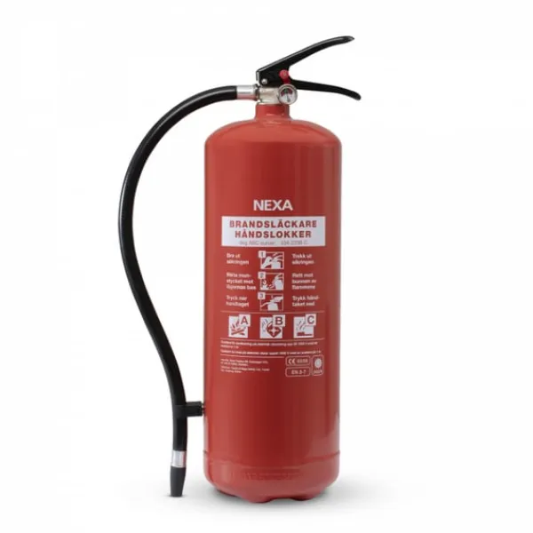 Online Nexa brandsläckare, RÖD 6kg ABC-pulver, väggfäste (13416) Brandsläckare