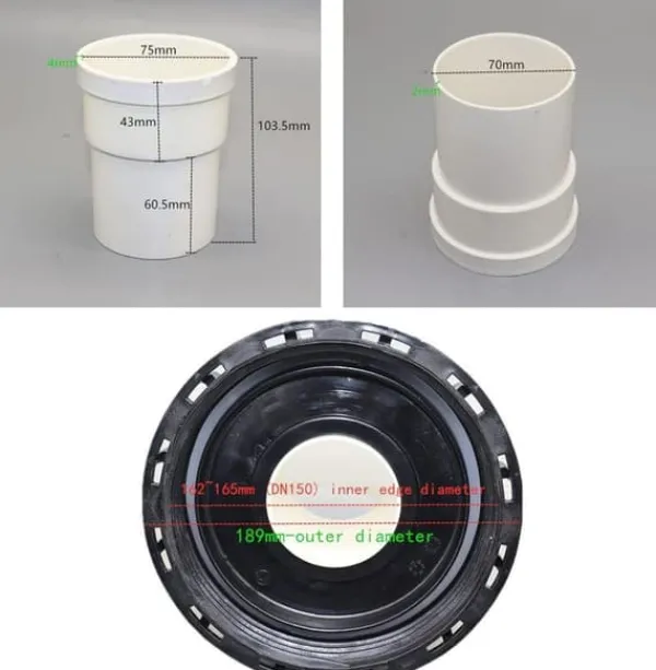 Outlet OBOSOE IBC-tanklock med nylonfilter 165mm | Vattentankslock med tvättbart filter | För regnvattentankar & vattenlagring Bevattning