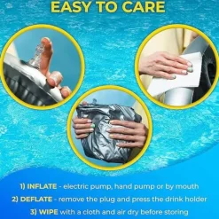 Hot OBOSOE Inflatable Drink Holder för Pool och Badkar – Flytande matbricka，Perfekt för Sommarens Pooltillbehör Pool- & Spatillbehör