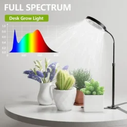 New OBOSOE 50W Växtlampa - 6000K Fullspektrum LED Växtljus med Timer 4/8/12h & Höjdjustering - Perfekt för Inomhusväxter Krukväxter Inomhus