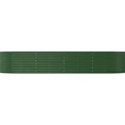 Odlingslåda grön 367x140x68 cm galvaniserat stål Planteringsbänkar