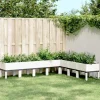 Clearance Odlingslåda med ben vit 200x160x42 cm PP Planteringsbänkar