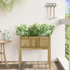 Online Odlingslåda med ben 70x31x70 cm impregnerat furu Planteringsbänkar