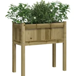 Online Odlingslåda med ben 70x31x70 cm impregnerat furu Planteringsbänkar