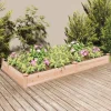 vidaXL Odlingslåda med foder 240x120x25 cm massivt granträ
