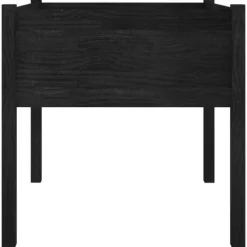 vidaXL Odlingslåda svart 70x70x70 cm massiv furu