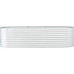 Outlet Odlingslåda upphöjd galvaniserat stål 320x80x81 cm silver - Upphöjd Odlingslåda - Upphöjda Odlingslådor - Home & Living Planteringsbänkar