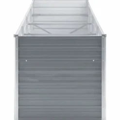 Sale Odlingslåda upphöjd galvaniserat stål 320x80x77 cm grå - Odlingslåda - Odlingslådor - Home & Living Krukor & Växtbehållare