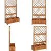 Odlingslåda upphöjd med spaljé 85x38x150 cm massivt akaciaträ - Upphöjd Odlingslåda - Upphöjda Odlingslådor - Home & Living