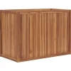 vidaXL Odlingslåda upphöjd 100x50x70 cm massivt teakträ