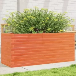 vidaXL Odlingslåda vaxbrun 110x40x46 cm massiv furu