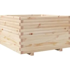 vidaXL Odlingslåda 80x80x49,5 cm massivt furuträ