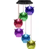 Owl Solar Wind Chime Ljus Vattentät färg Ändrar Utomhus Solar Garden Dekorativa lampor för Mors Dag Mamma Födelsedag Trädgård Trädgårdsdekoration