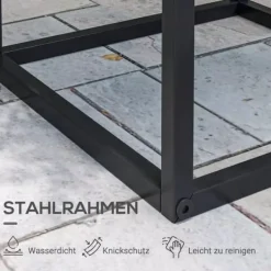 Outlet 2-pack blomsterställ i svart stål - industriell design Växtställ