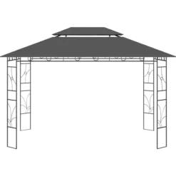 Partytält & paviljoner - Living Paviljong 4x3x2,7 m antracit 160 g/m²