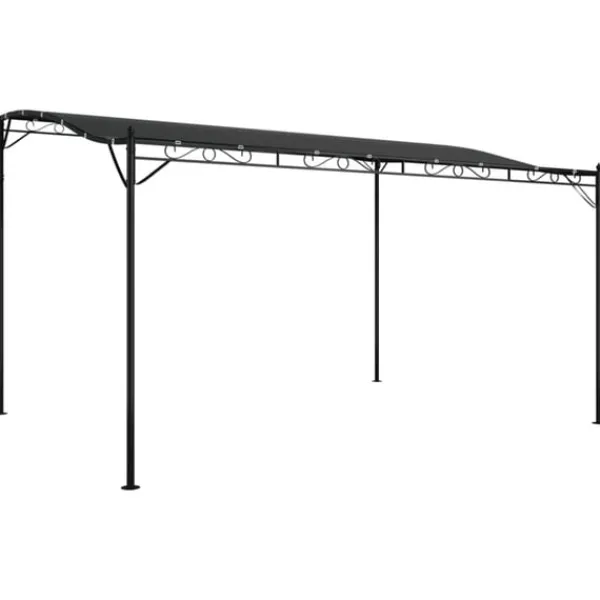 vidaXL Paviljong antracit 4x3 m 180 g/m² tyg och stål