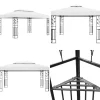 New Paviljong med dubbeltak 3x4 m vit - Paviljong - Paviljonger - Home & Living Tält & Lusthus